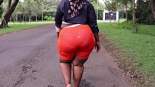 Sexy Big Butt Walking in the Street