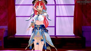 Nilou sexy dance pole dance and sexy dance but... | Genshin impact