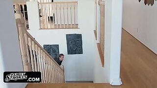Stepdad makes Alice March moans with pleasure