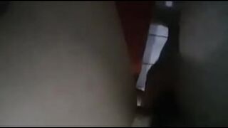 young stepdaughter giving hot to the stepfather