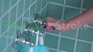 Smart Stepson Seduced stepMOM in Bath Room