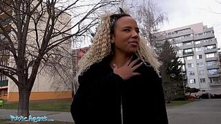 Public Agent Ebony Dutch babe fucked by a big cock in POV