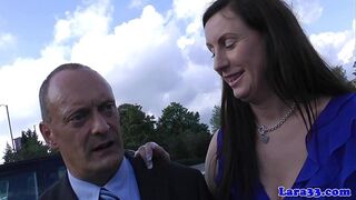 Tall uniformed milf fingerfucked