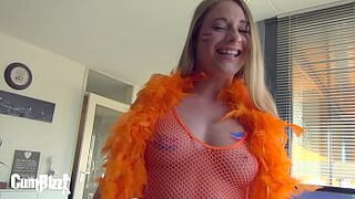 King's Day seed slut swallows everything