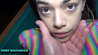 Tiny Latina Spinner Roughly Fucked in Her Tight Little Pussy by