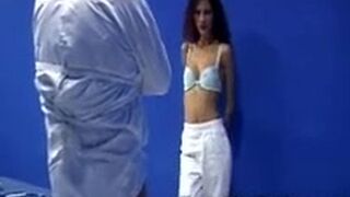 Sexy brunette girl sucks big cock like a pro