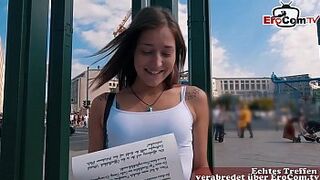 cute 18yo student teen in holiday sex casting pick up over EroCom date and fuck no condom first time