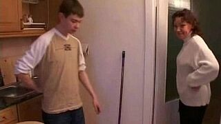 Mommy Catches stepson in kitchen