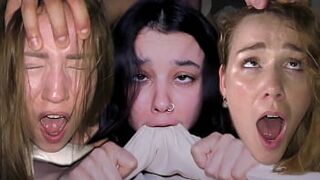 Cute Girls Turned Into Dirty Cum Sluts - BLEACHED RAW - Splitscreen Compilation
