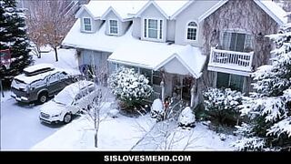 SisLovesMeHD - Perfect Skinny Teen Body Stepsister Family Sex With Big Dick Stepbrother While Cuddling Together POV