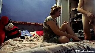 Stepmom cannot have enough of her stepson's raging boner inside of her love tunnel.
