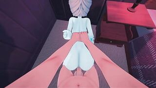 Pearl gets POV fucked doggystyle then missionary creampie.
