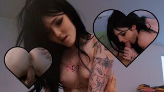 Fucking And Cumming On Hot Goth Slut