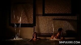 Wet sex with pierced milf in pool