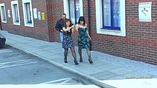 Deepthroating Daisy and assfucked Wendy British MILFS