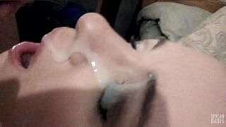 Great orgasm of my stepdaughter , she will make you finish in 10 seconds, she loves my big cock and she loves to eat all my warm cum, she is a perfect slut.
