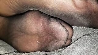 Sexy feet in pantyhose